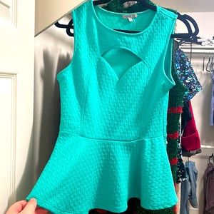 Turquoise Charlotte Russe top - L